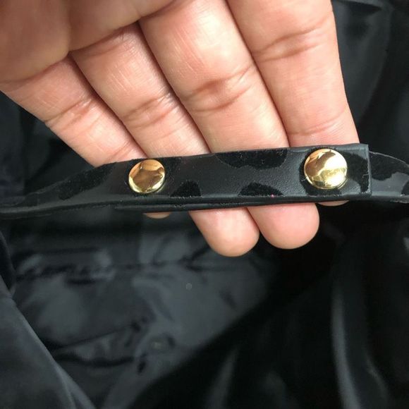 Jimmy Choo Parfums Black Nylon Leopard Double Handles Tote Bag Purse - Picture 8 of 13